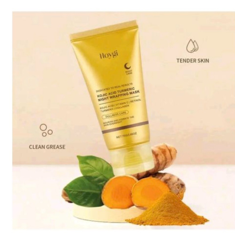 2-Pack Hoygi Kojic Acid Turmeric Night Wrapping Mask NIB - Picture 3 of 5